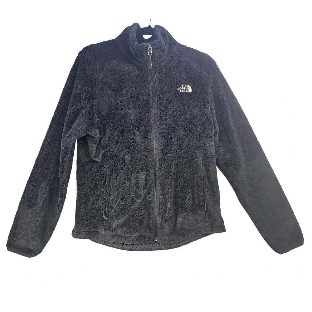 The North Face Womens Fleece Jacket Black Full Zip‎ Cozy Casual Size M
